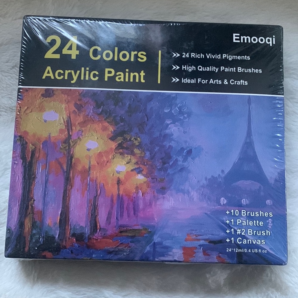 24 Colors Acrylic Paint Set